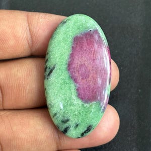 Natural Ruby Zoisite Cabochon Gemstone (49X27mm, 93Cts)