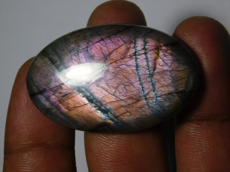 mm Amazing Quality Purple Labradorite Cabochons Labradorite Spectrolite Gemstone Natural Handmade Labradorite Loose Stone 75Cts. 45X28