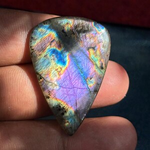 Amazing Quality Purple Labradorite Cabochons Labradorite Spectrolite Gemstone Natural Handmade Labradorite Loose Stone 43Cts. (40X27)mm.