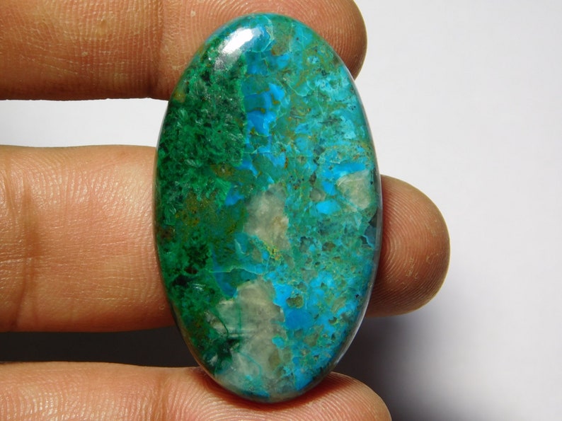 Green Chrysocolla Malachite Cabochon Loose Stone top grade Gemstone 100/%Natural 59cts. mm 43X25