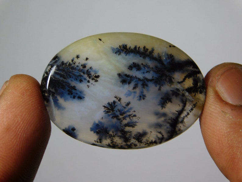Natural Dendritic moss agate Cabochons Top Quality Dendritic moss agate Loose Gemstone Dendritic moss agate semi precious 33cts. 35X25 MM