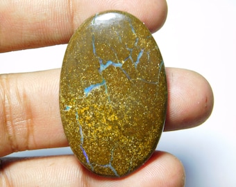Natural Boulder Opal Gemstone Gorgeous Boulder Opal Cabochon Gemstone Excellent Quality Boulder Opal Loose  stone 45Cts.(43X28)mm