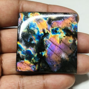 Amazing Quality Purple Labradorite Cabochons Labradorite Spectrolite Gemstone Natural Handmade Labradorite Loose Stone 138Cts. (47X46)mm.