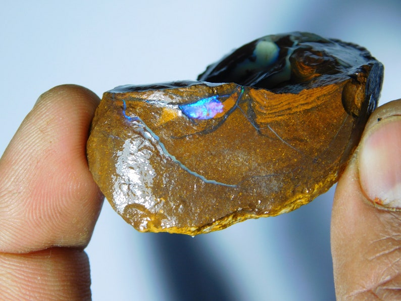 Natural Boulder Opal Gemstone Gorgeous Boulder Opal Cabochon Gemstone Excellent Quality Boulder Opal Loose stone 224Cts.