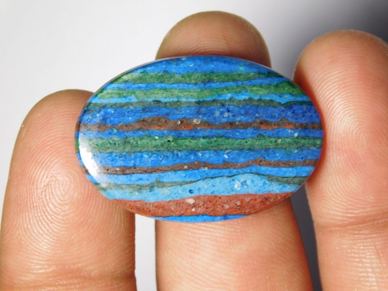 33X21 Rainbow Calsilica Gemstone,Rainbow Calsilica Cabochons,Rainbow Calsilica loose Gemstone 15Cts. Christmas sell 50/% off MM