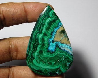 Rare Collection Of  Very Rare & Gorgeous Azurite Malachite  Very High Quality Cabochon,Natural Loose Gemstone 167Cts.(63X42)mm.