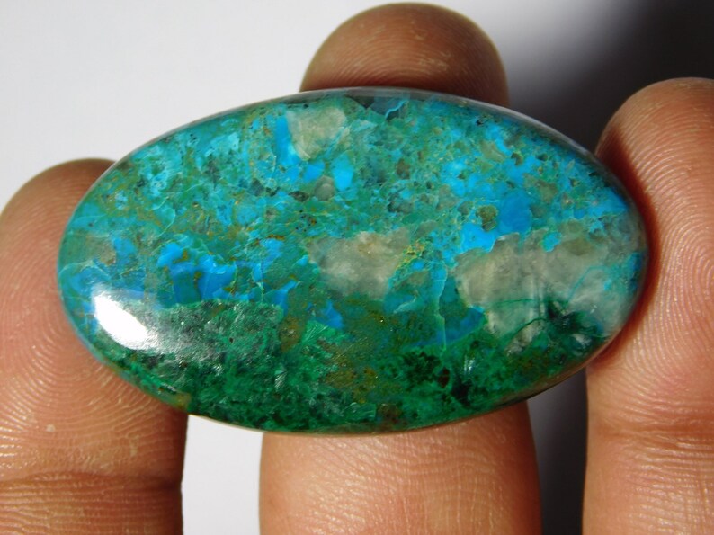 Green Chrysocolla Malachite Cabochon Loose Stone top grade Gemstone 100/%Natural 59cts. mm 43X25