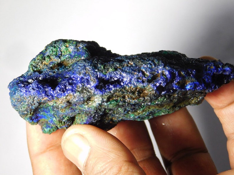 Very Rare /& Gorgeous Azurite Malachite Rough High Qualitzn,Natural Loose Gemstone 1060Cts. Rare Collection Of Only Two Piece