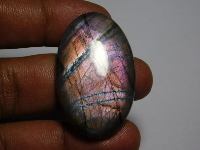 mm Amazing Quality Purple Labradorite Cabochons Labradorite Spectrolite Gemstone Natural Handmade Labradorite Loose Stone 75Cts. 45X28