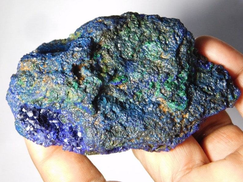 Very Rare /& Gorgeous Azurite Malachite Rough High Qualitzn,Natural Loose Gemstone 1060Cts. Rare Collection Of Only Two Piece