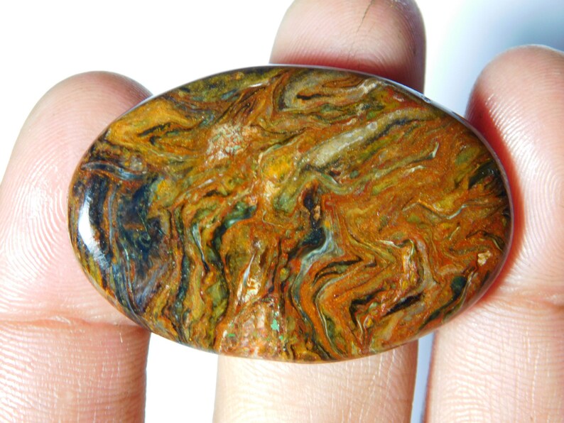 Pietersite Gemstone,Natural Pietersite Cabochon,Top Quality Pietersite loose stone 74Cts. mm 45X29 AAA Rare