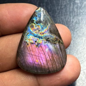 Amazing Quality Purple Labradorite Cabochons Labradorite Spectrolite Gemstone Natural Handmade Labradorite Loose Stone 44Cts. (36X27)mm.