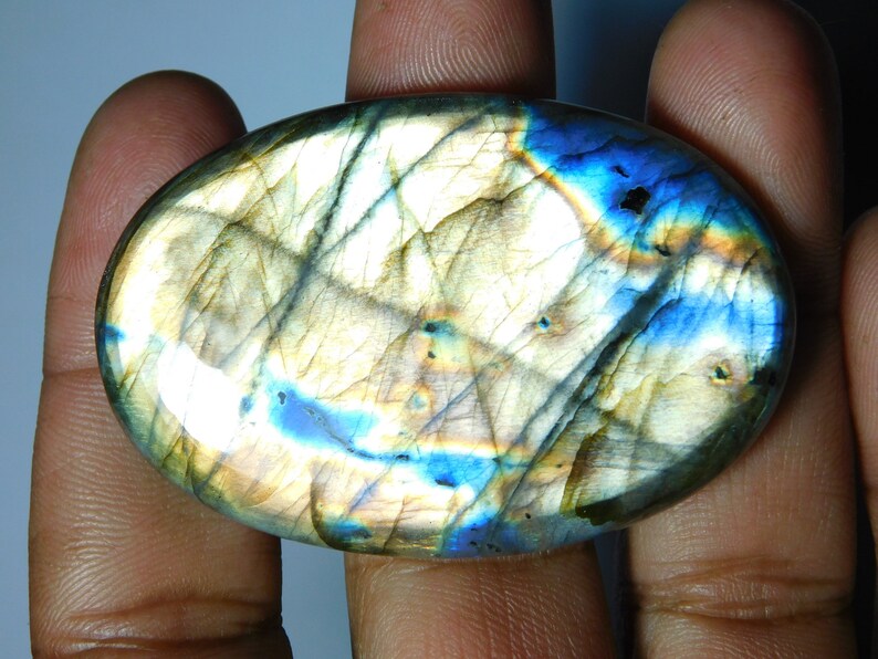 mm Gorgeous Purple color Flasy Fire Labradorite Spectrolite Gemstone 138Cts. A++ Very Rare Purple Labradorite Spectrolite Cabochon 56X37
