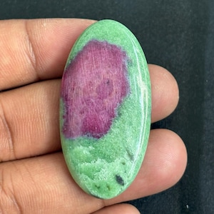 Natural Ruby Zoisite Cabochon Gemstone (49X25mm)