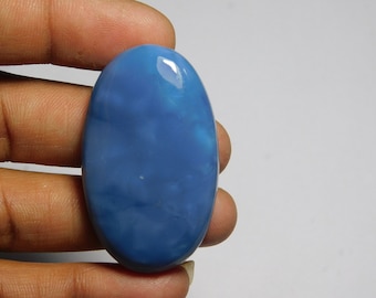 Natural Blue Opal Loose Stone Gorgeous Cabochon Gemstone Excellent Quality 100%Natural 66Cts.(45X27)mm