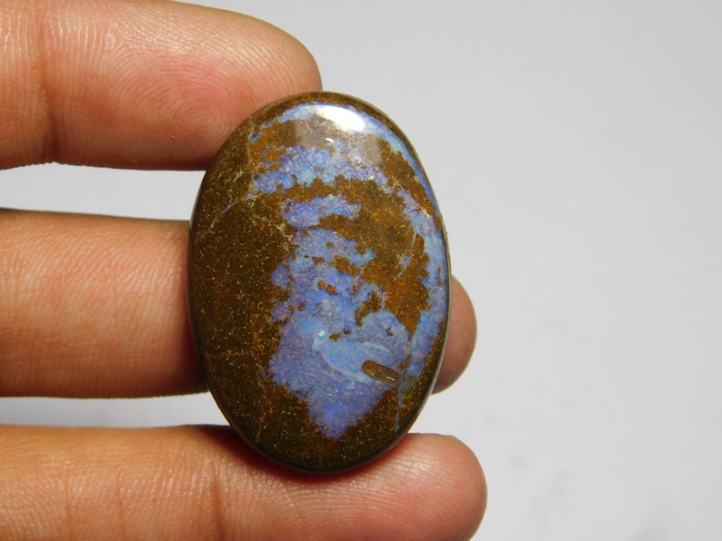 Natural Boulder Opal Gemstone Gorgeous Boulder Opal Cabochon Gemstone Excellent Quality Boulder Opal Loose stone 41Cts.34X23mm image 1