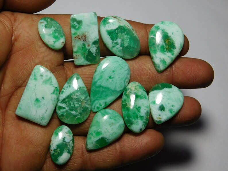 11pcs.Top Quality Green Opal lot Natural Green Opal lot Gemstone,Green Opal Loose Stone,Fine Polish Green Opal Semi precious 150Cts.