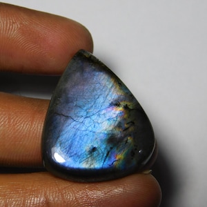 Labradorite Cabochons Amazing Quality Purple Labradorite Spectrolite Gemstone Natural Handmade Labradorite Loose Stone 38Cts. (30X24)mm