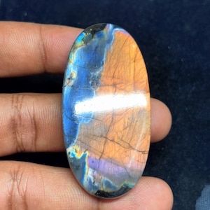 Labradorite Amazing Quality Cabochons Labradorite Spectrolite Gemstone Natural Handmade Labradorite Loose Stone 136Cts. (59X30)mm.