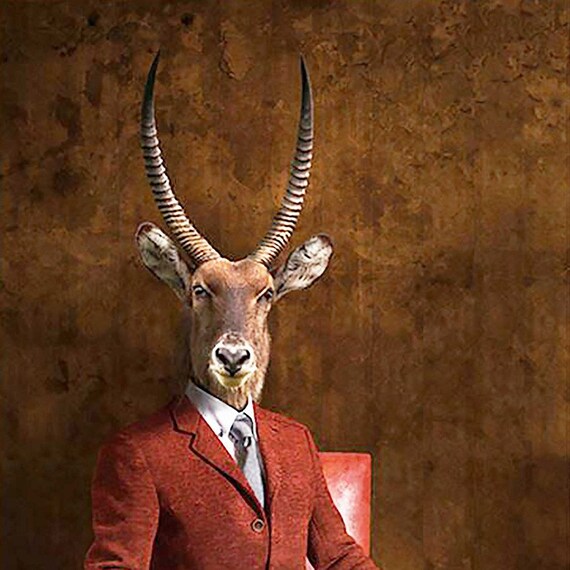 Antelope Fabric Panel Digital Print Upholstery Fabric for Etsy