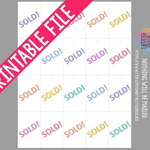 SOLD! Hanger Tags | Mark Sold Inventory During Live Sales | Pull Tags | Print, Cut, Laminate | Ease Process for Shipping Clothing on Racks