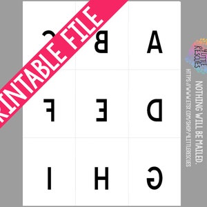 Druckbar: Vorwärts & rückwärts Spiegelbild BUCHSTABEN A bis HZ Zahlen | Live Facebook-Verkäufe | 234 Karten | pdf | LLR Schmuck-Berater