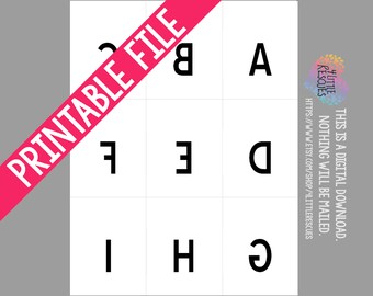 Printable: Forward & Reverse Mirror Image LETTERS A to HZ Numbers | Live Facebook Sales | 234 Cards | pdf | LLR Jewelry Consultants