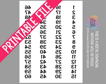 Printable: Forward AND Reverse Mirror Image Labels Tags Numbers 1-2040 | Stickers | Live Facebook Sales | 60 per page | Avery 5155 1 to 2040