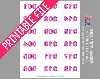 Afdrukbaar: Live Facebook-verkoop omgekeerde nummers 1-500 | Spiegelbeeldtags | Roze en goud | Zwart en roze | Afdrukbare PDF | Sieraden verkoop