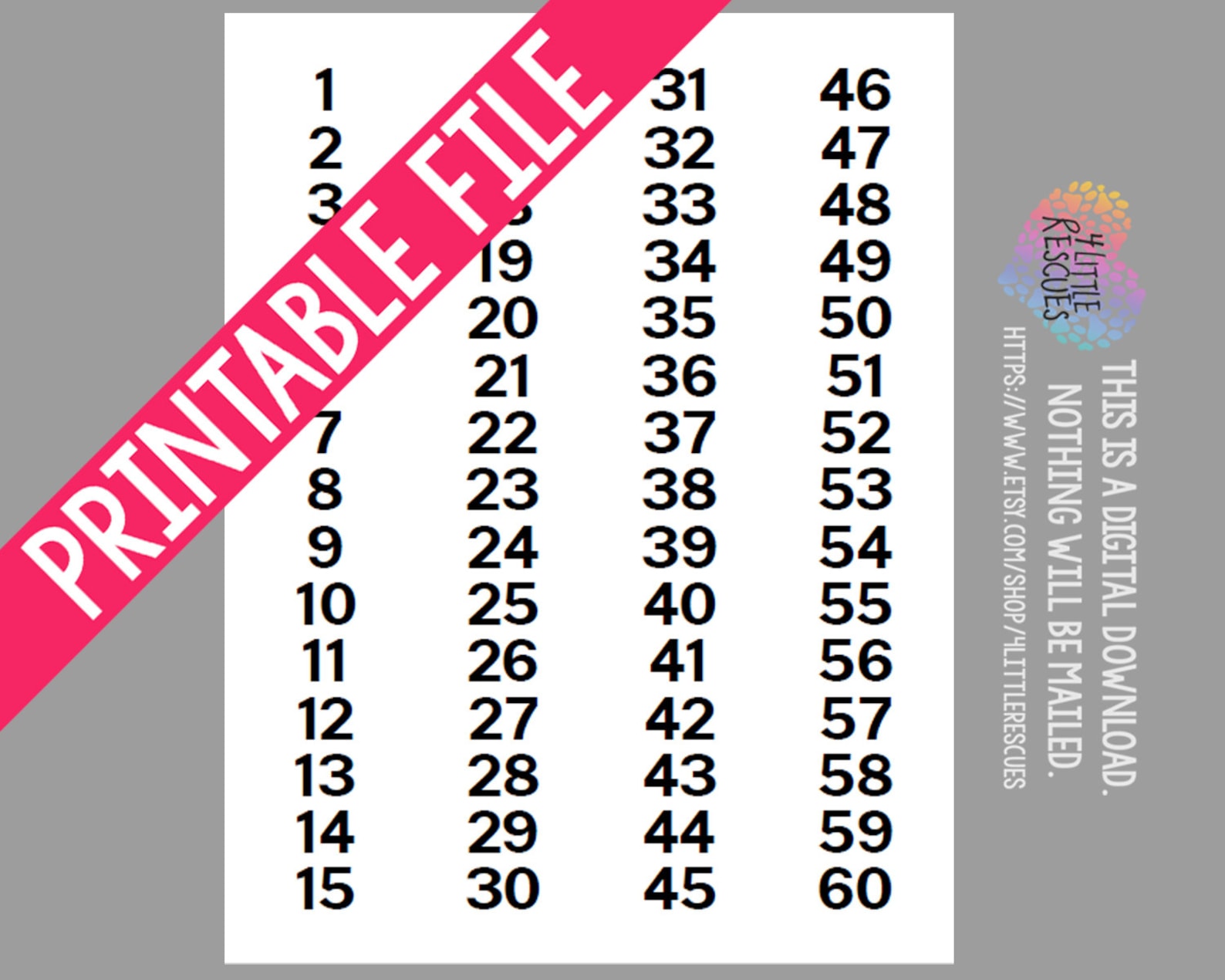 Forward AND Reverse Mirror Image Labels Tags Numbers 1-1020 | Leggings ...