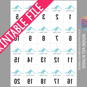Printable: Sedalia Designs Schmuck | Facebook Live Sales Karten | Zahlen rückwärts & vorwärts 1-500 | Spiegelbild Tags rückwärts 20 pro Seite
