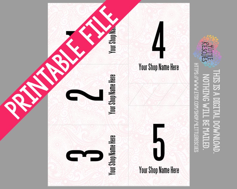 Printable: Forward &amp; Reverse Live Sale Facebook Numbers, 1-4000 PDF ...