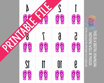 Printable: Flip Flops Forward Reverse Live Sale Facebook Numbers 1-600 | PDF Digital Download Mirror Image Backwards LLR Paparazzi Flipflop