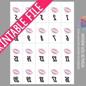 Druckversion: Lippenstift | Lippe | Sinn | Live Sales Reverse & Vorwärts Zahlen 1-100 | Spiegelbild Tags rückwärts Inventarkarten 20 pro Seite PDF