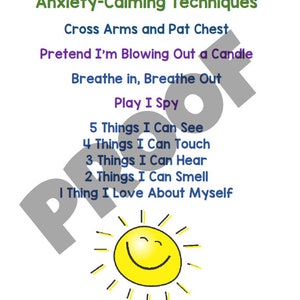 Printable: Kids Anxiety Cards | Calming Mantra | Meditation for Children | Sleep Aid | Panic Attack Help | Affirmation Card | Techniques image 4