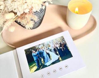 Luxe Linen Video Book - 100% Personalised Cover | Video Coffee Table Book