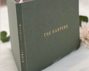 ADD ON Listing Only - Spine Printing to your custom Linen Guestbook