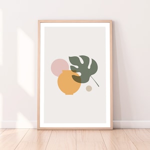 Mid Century Abstract Clay Pot, Download Print, Abstract Print, Printable Poster, Digital Download, Art Print, Mid Century Art Print