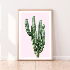 Kaktus Saguaro Pflanze Druck, Südwesten Dekor, mexikanische Wandkunst, Wüste Pflanze, Mexiko, digitaler Download, druckbare Poster