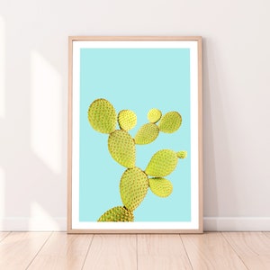Cactus Opuntia Plant Print, SouthWest Decor, Mexican Wall Art, Desert Plant, Mexico, Digital Download, Printable Poster