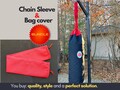 Bundle - Punching bag cover and chain sleeve, waterproof outdoor/ indoor cover for protecting a boxing punching heavy bag, quality and style product logo