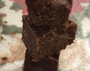 Old Fashioned Hard Chocolate Fudge- Original or Dark Chocolate or Peanut Butter - Homemade Fudge- Old Fashioned Fudge - Homemade Candy