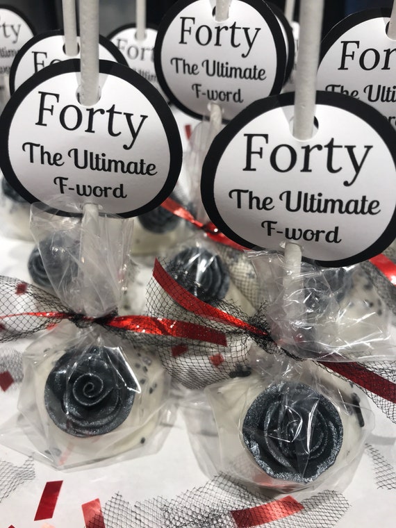 40th birthday Cake Pops 40th birthday party favors Over the Etsy