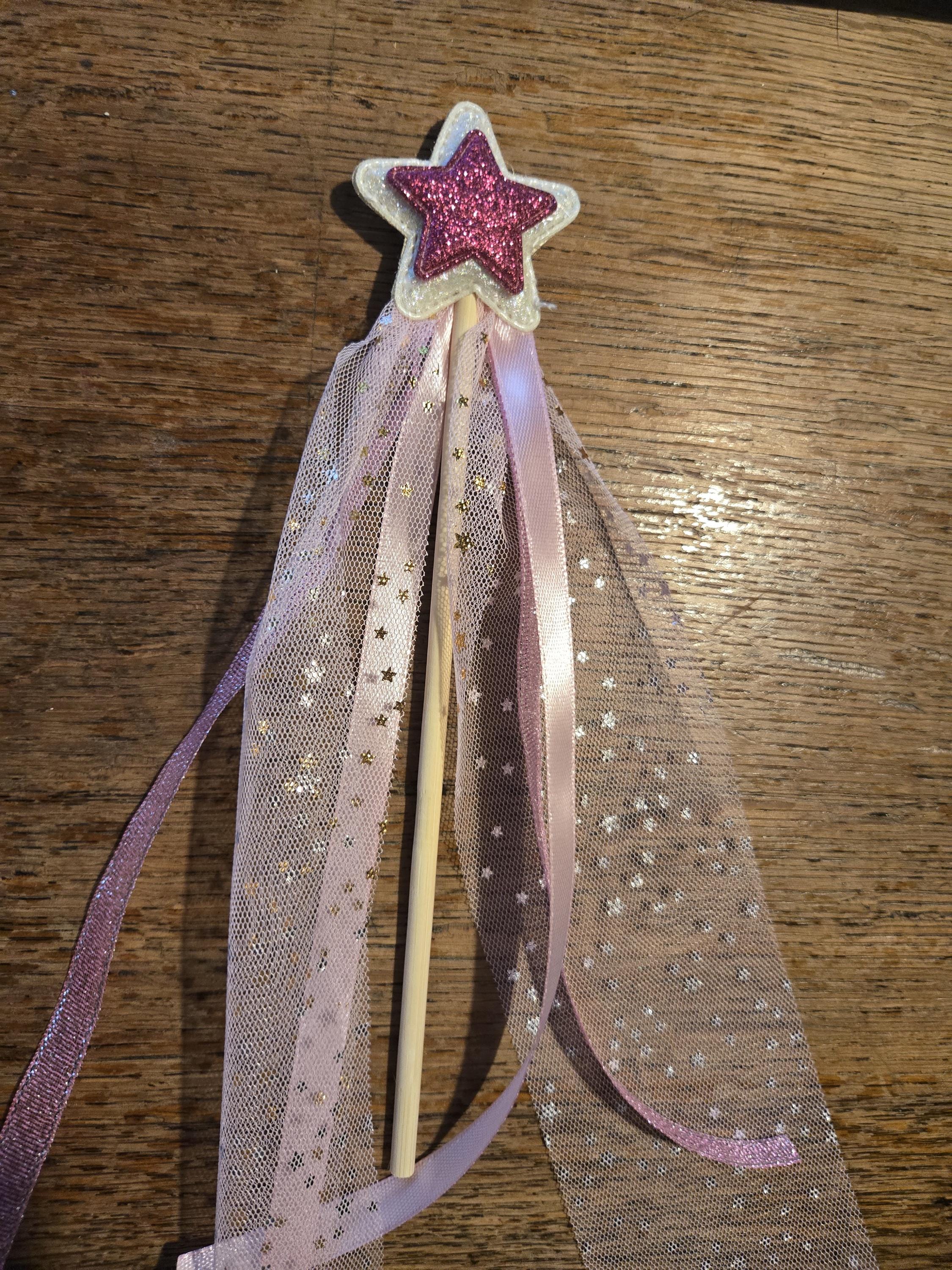 JZK Set De 3 Varitas De Hada Con Purpurina Para Niñas – Varitas De Princesa Con Estrella, Ideal Para Disfraces, Halloween Y Fiestas De Cumpleaños (Rosa, Morado Y Amarillo)