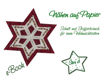 Schnitt für einen Weihnachtsstern - Stern 4, Patchwork