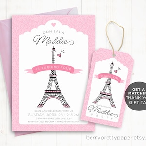 Convites para festa em Paris, Festa temática em Paris, Convite de aniversário em Paris, Convite Torre Eiffel, Cartões de convite em Paris