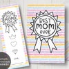 Printable Mothers Day Coloring Card Bouquet Card for Mom Fun Activity ...