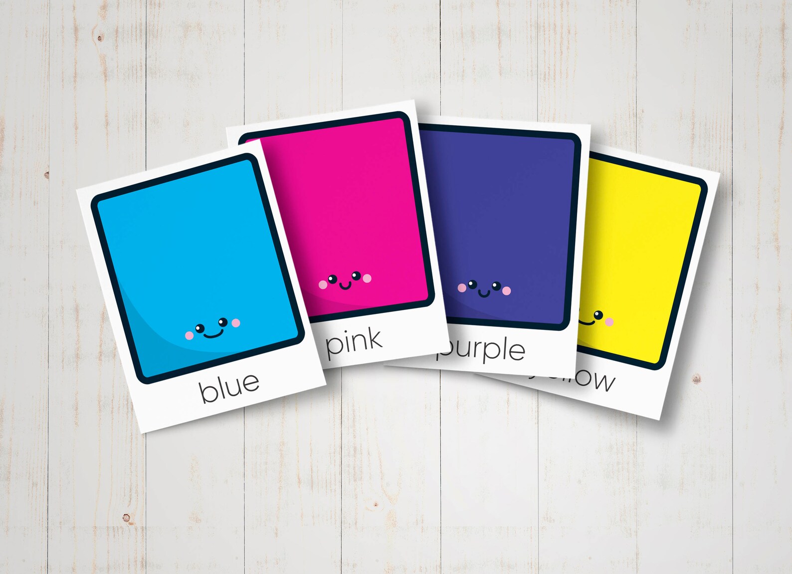 Color Flash Cards for Kids, Preschool Learning Printables Flash Cards, Early Learning Resources