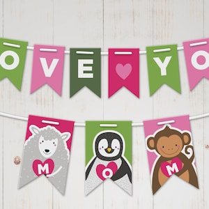 Printable birthday party banner for mom, Paper banner party decor, Banner for Mothers day, Printable moms birthday decor