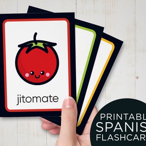 20 Tarjetas de Vegetales en Español | Imprime, Recorta y Aprende con tarjetas en Español | Material Imprimible Educativo para Niños